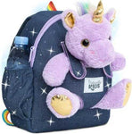 Naturally KIDS Toddler Unicorn Backpack with Plush Toy