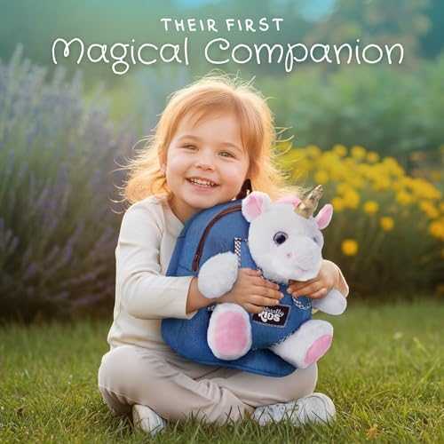 Naturally KIDS Toddler Unicorn Backpack with Plush Toy