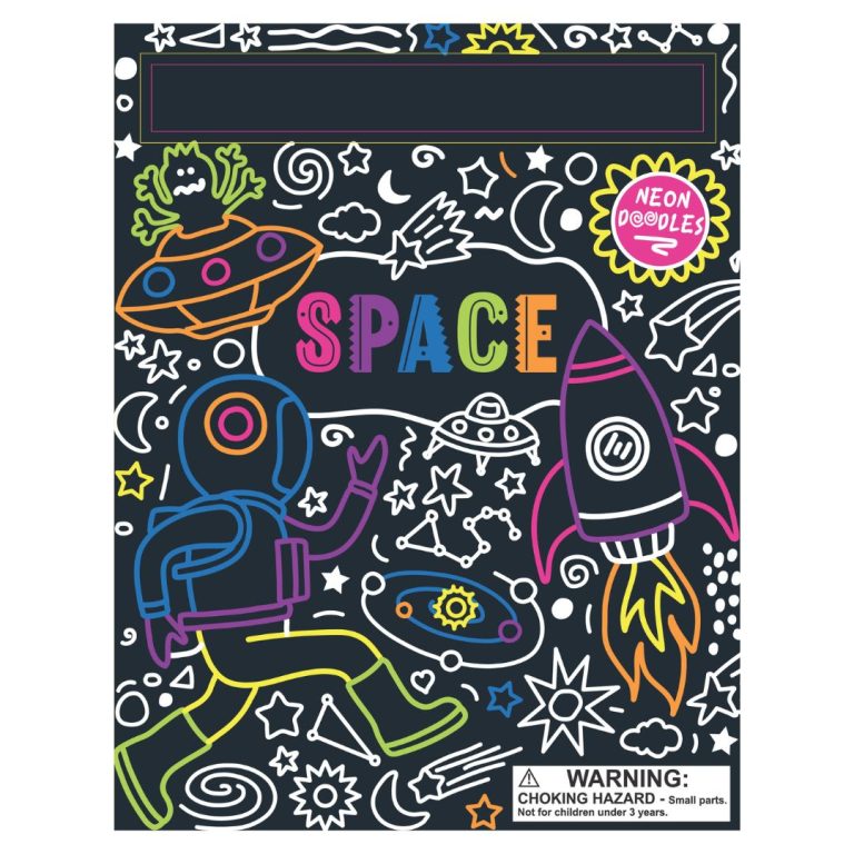 Space Neon Doodles - Scratch Art Fun by Buddy & Barney