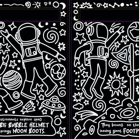 Space Neon Doodles - Scratch Art Fun by Buddy & Barney