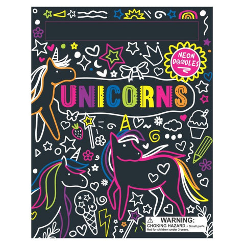Unicorns Neon Doodles - Scratch Art Fun by Buddy & Barney