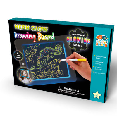 Neon Glow Drawing Board - Light-Up Creative Play by Buddy & Barney