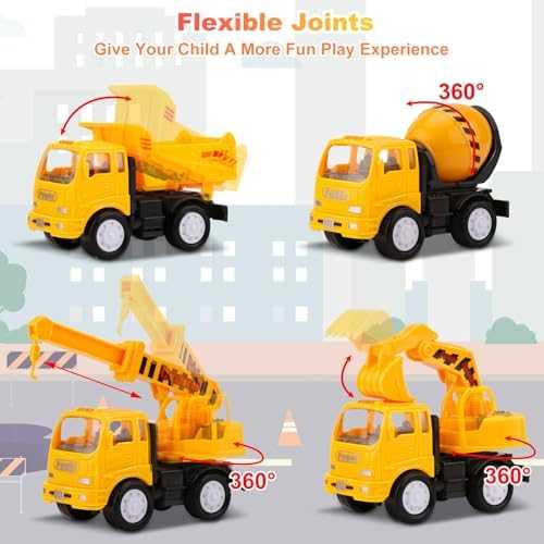 Nicmore 5-in-1 Construction Truck Carrier Toy