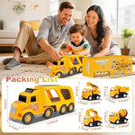 Nicmore 5-in-1 Construction Truck Carrier Toy