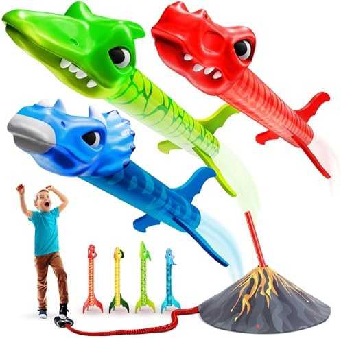 Ninja Blast Dinosaur Rocket Launcher Outdoor Toy