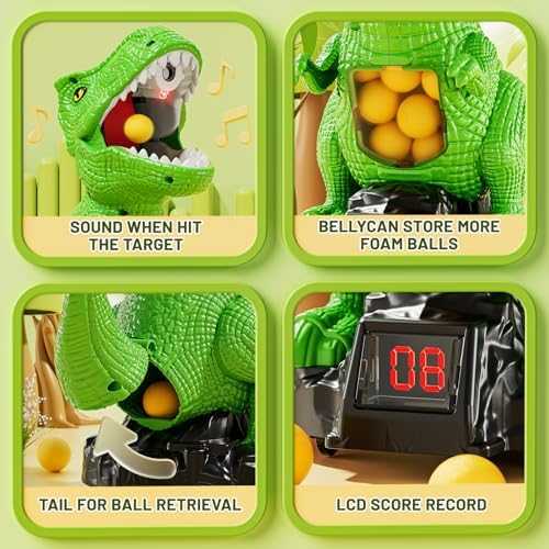 NIPLOOOW Dinosaur Shooting Target Game Set