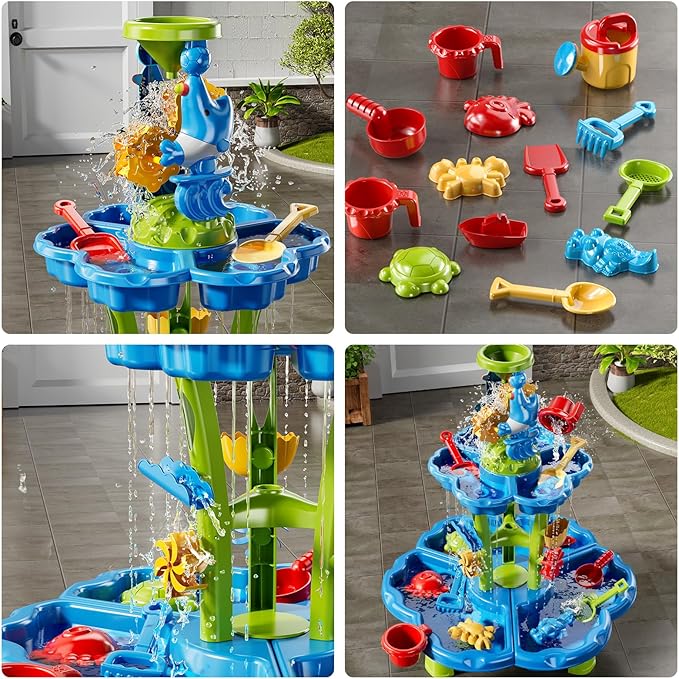NIPLOOOW Water Table for Toddlers 3-5, Kids Sand Water Table