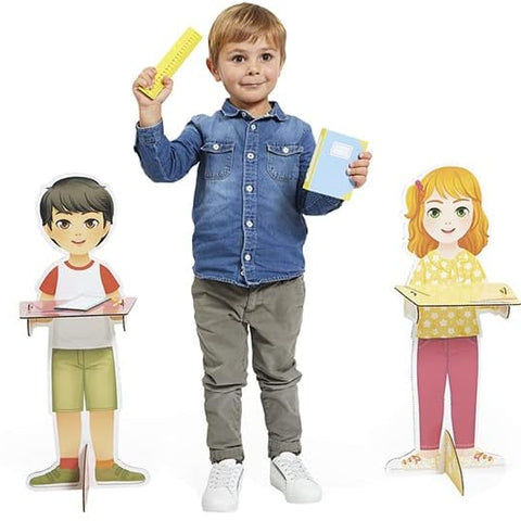 Janod One Day at School - 250-Piece Pretend Classroom Set
