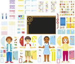 Janod One Day at School - 250-Piece Pretend Classroom Set