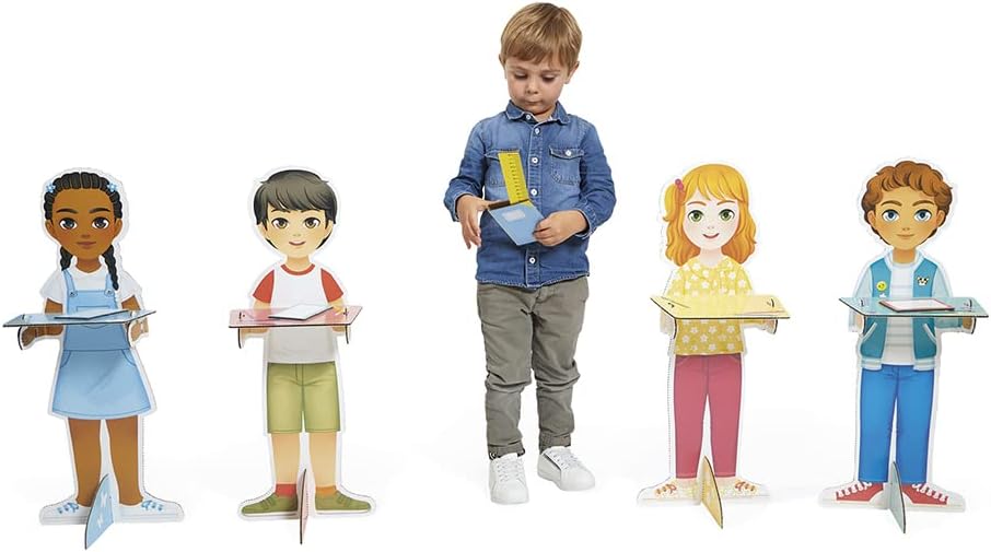 Janod One Day at School - 250-Piece Pretend Classroom Set