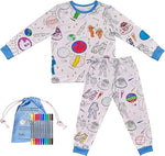 Color-In Space Explorer Pajamas 4-7 years - Washable Pens - eatsleepdoodle