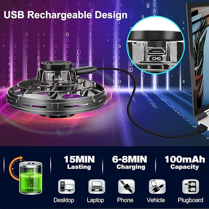 PEKOIU Flying I Fly Spinner, Fidget Spinner Flying Toys