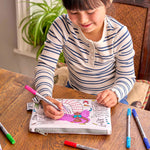Color-In Mermaid Pencil Case - Dolphins & Shells - eatsleepdoodle