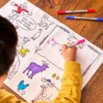 Color-In Farmyard Placemat to Go - 10 Pens - eatsleepdoodle