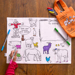 Color-In Farmyard Placemat to Go - 10 Pens - eatsleepdoodle