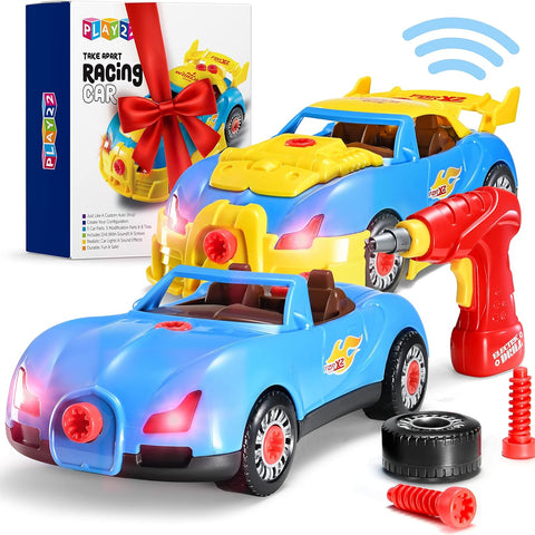 Play22 30 Pcs Take Apart Racing Car Toddler Toys Set