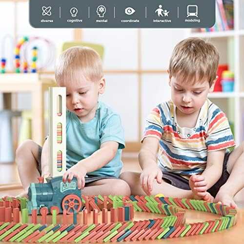 PREPHY Automatic Domino Train Toy Set