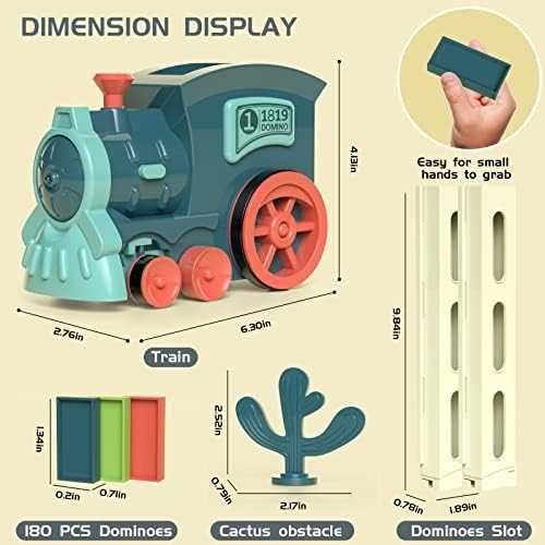 PREPHY Automatic Domino Train Toy Set