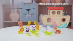 Happy Earth - Noah's Ark Wooden Play Set & Animal Puzzle