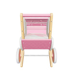 Janod Candy Chic Doll Pram - Wooden Stroller with Blanket