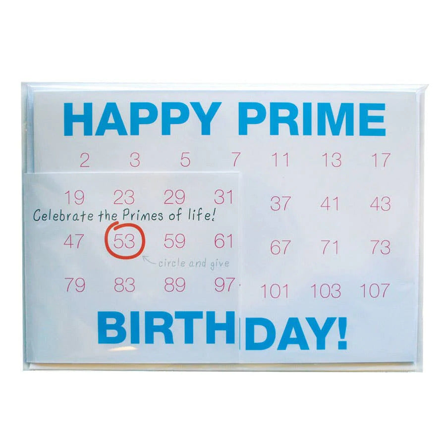 Prime Birthday Card - Bright Birthday Wishes Inside