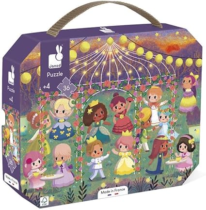 Janod Princesses Suitcase Puzzle - 36 Pieces with Model Poster
