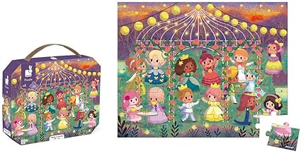 Janod Princesses Suitcase Puzzle - 36 Pieces with Model Poster