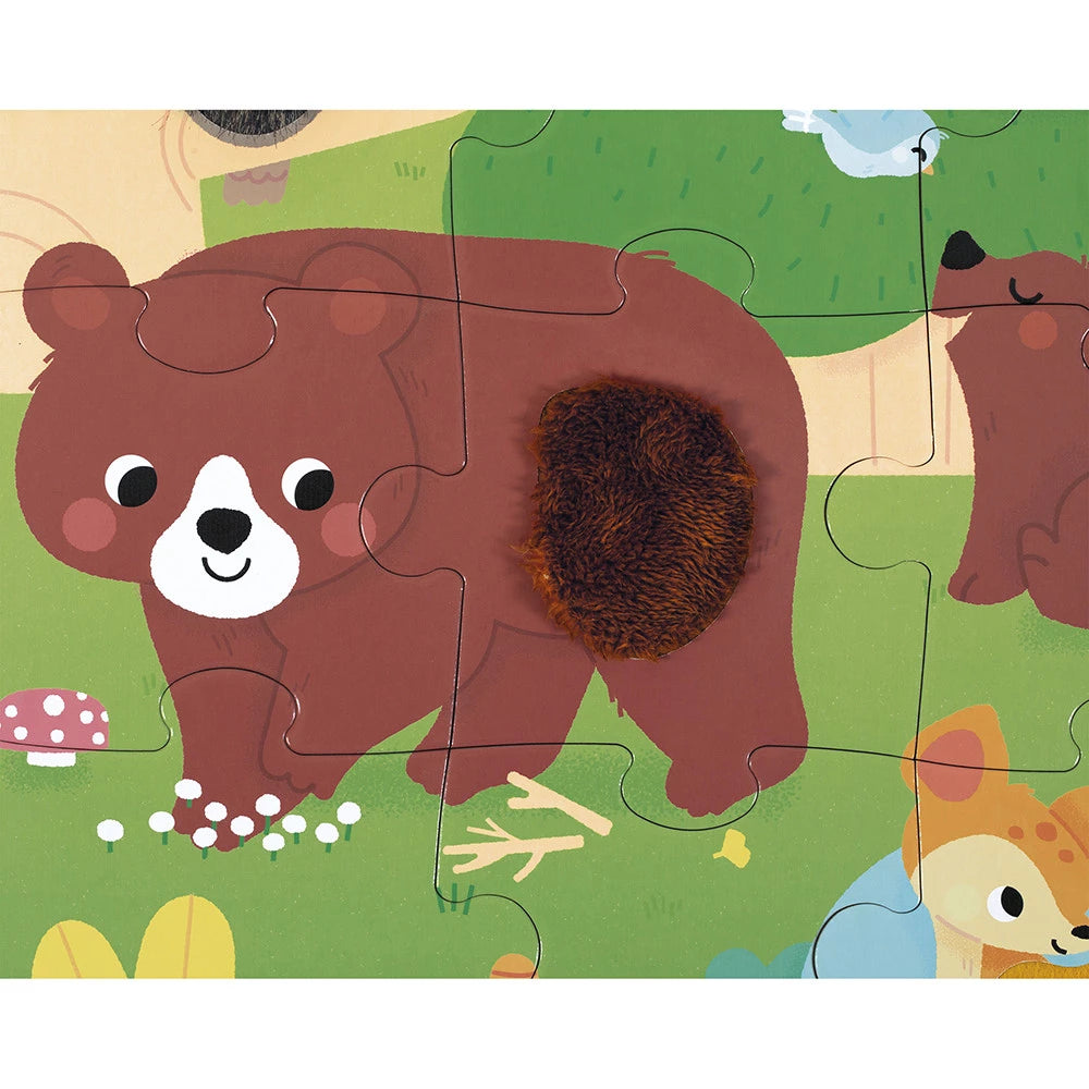 Janod Tactile Forest Puzzle - 20 Pieces with 7 Textures