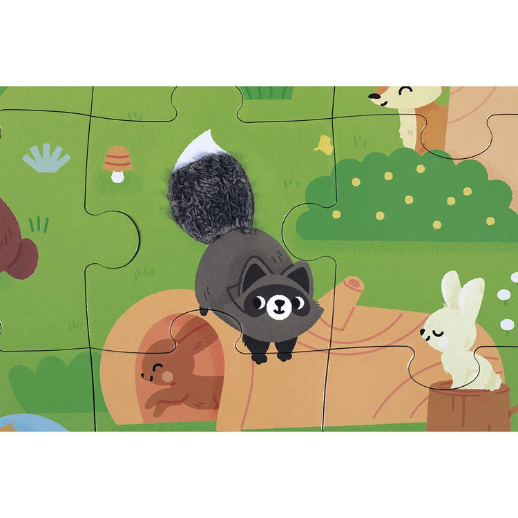 Janod Tactile Forest Puzzle - 20 Pieces with 7 Textures