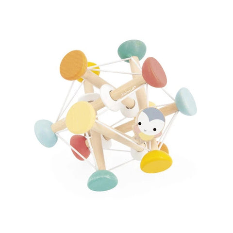 Janod Pure Sensory Ball - Wooden Rods That Twist and Stretch
