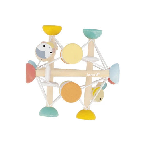 Janod Pure Sensory Ball - Wooden Rods That Twist and Stretch