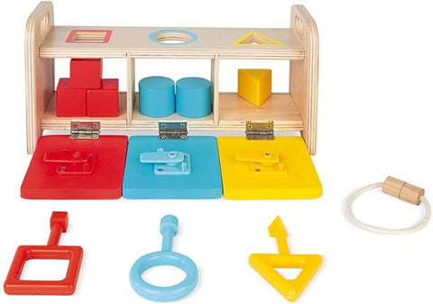 Janod Pure Fabrics Shape Sorter - 4 Pieces and Textures