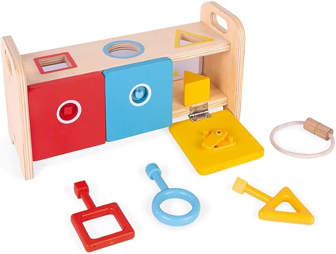 Janod Pure Fabrics Shape Sorter - 4 Pieces and Textures