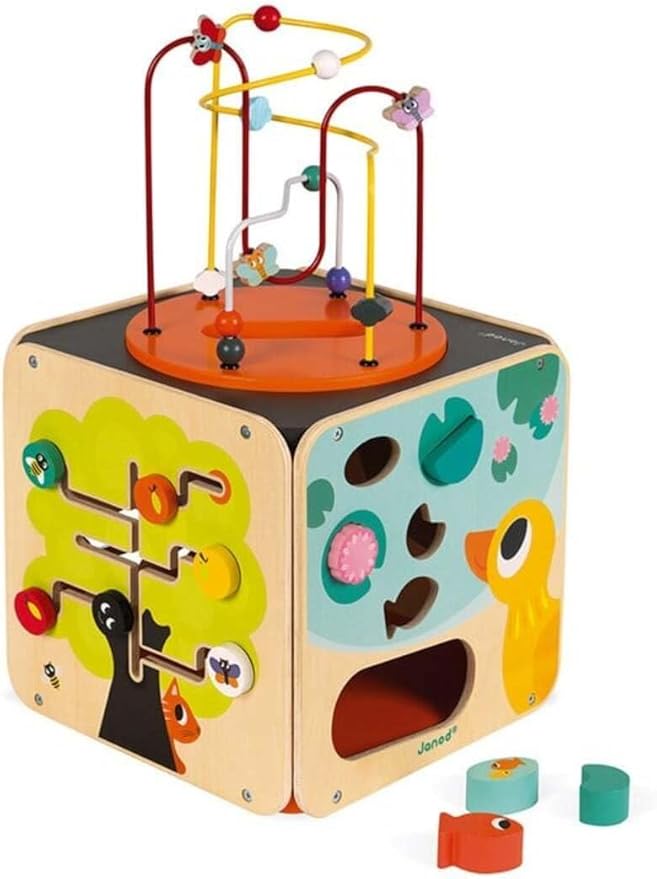 Janod Pure Multi-Activity Cube - 8 Activities and Loops