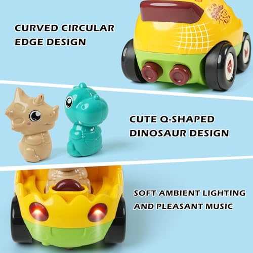 QPOU RC Dinosaur Toy Cars (2-Pack)