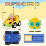 QPOU RC Dinosaur Toy Cars (2-Pack)