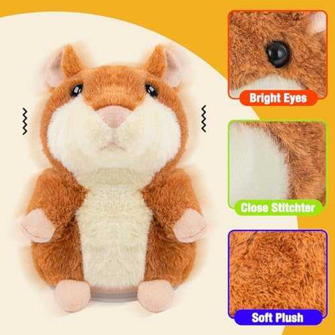 Qrooper Talking Hamster Interactive Plush Toy