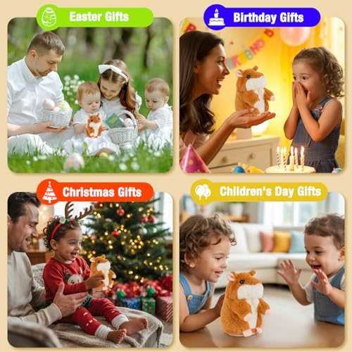 Qrooper Talking Hamster Interactive Plush Toy