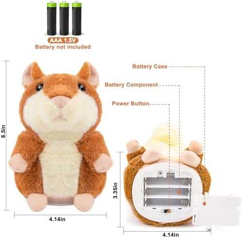 Qrooper Talking Hamster Interactive Plush Toy