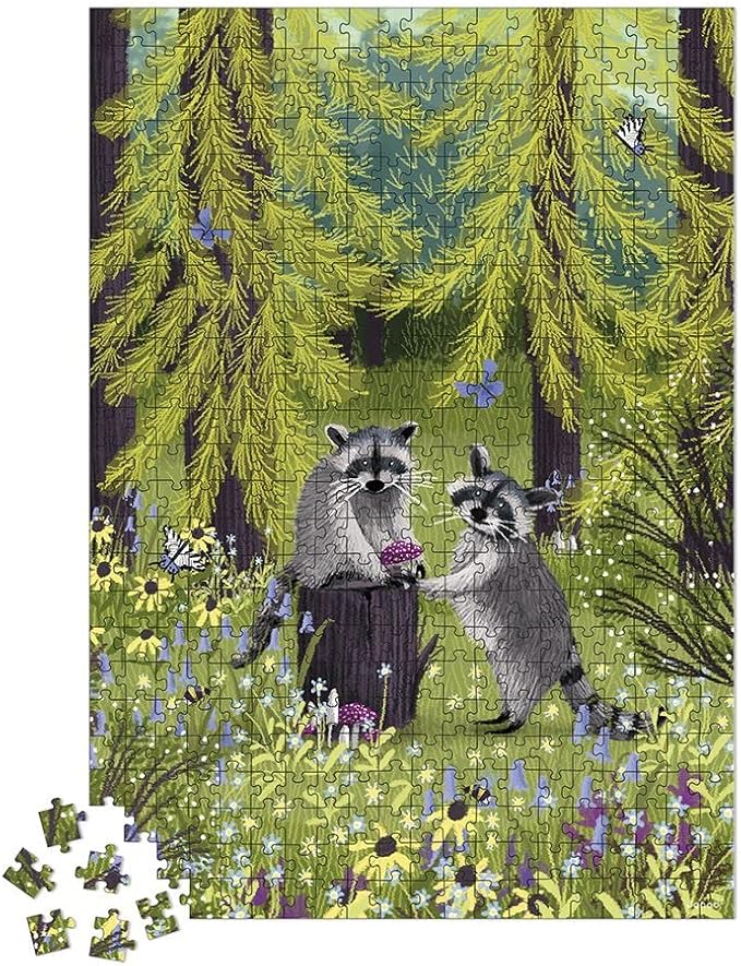 Janod Racoon Bandits Puzzle - 500-Piece Forest Wildlife Art