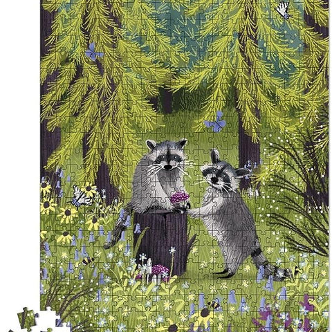 Janod Racoon Bandits Puzzle - 500-Piece Forest Wildlife Art