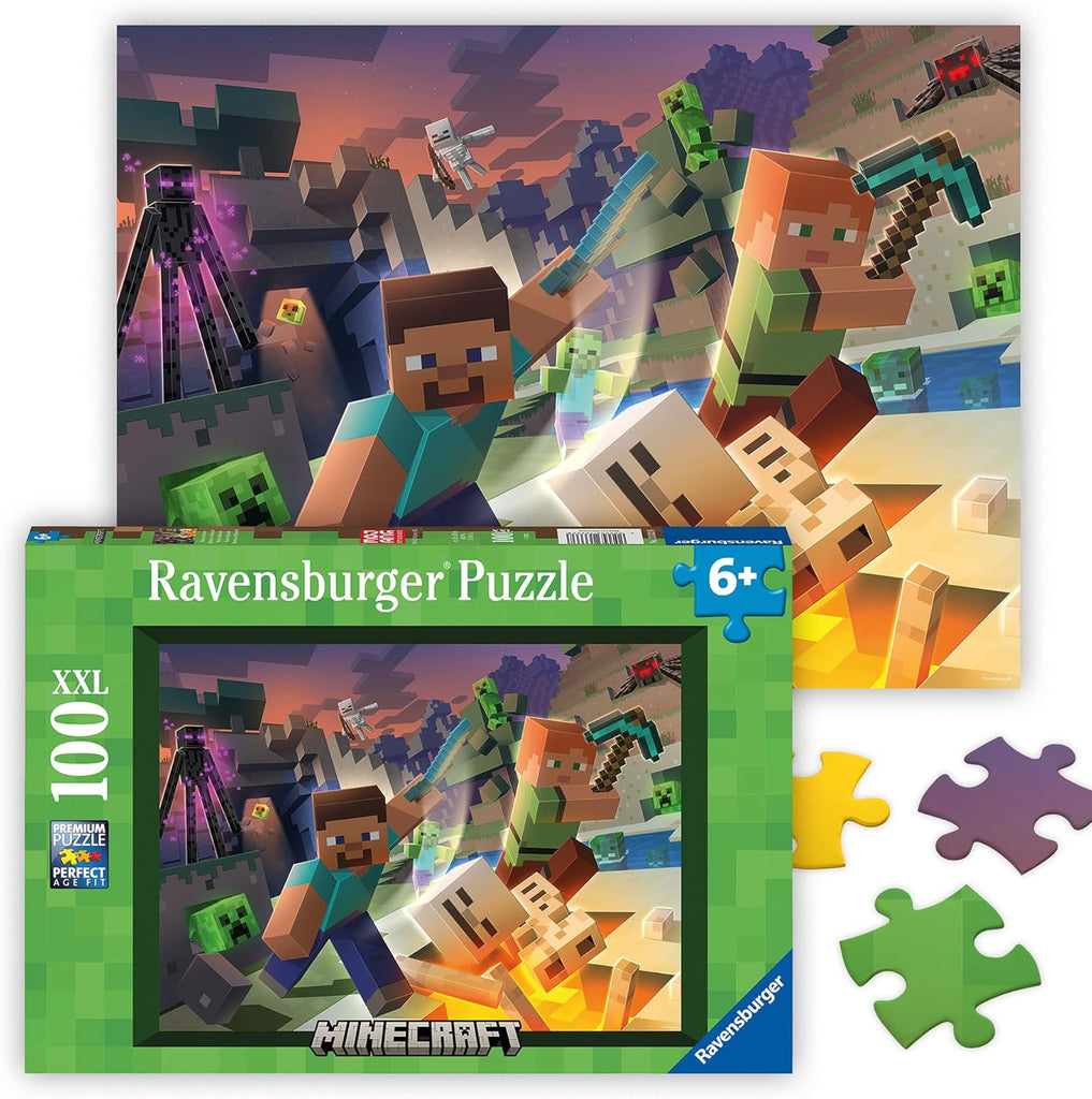 Ravensburger - Monster Minecraft - 100 Piece Jigsaw Puzzle