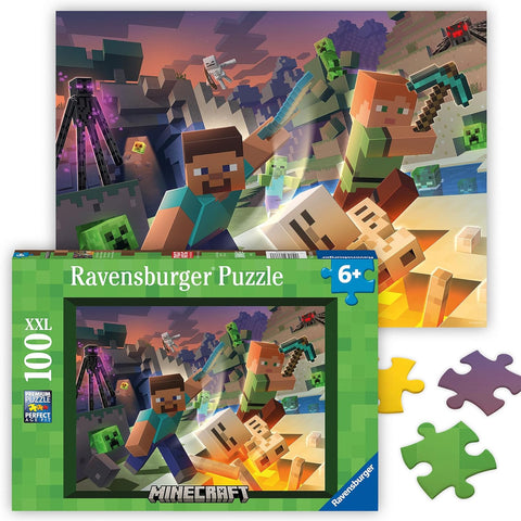 Ravensburger - Monster Minecraft - 100 Piece Jigsaw Puzzle