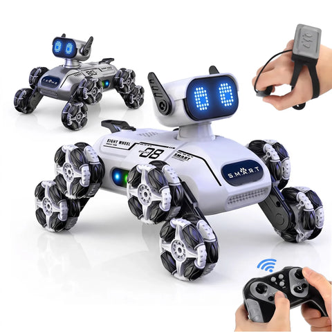 8 Wheels RC Stunt Robot Dog with Gesture Control
