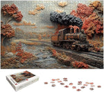 Janod Red Autumn Puzzle - 2000-Piece Moonlit Island Art