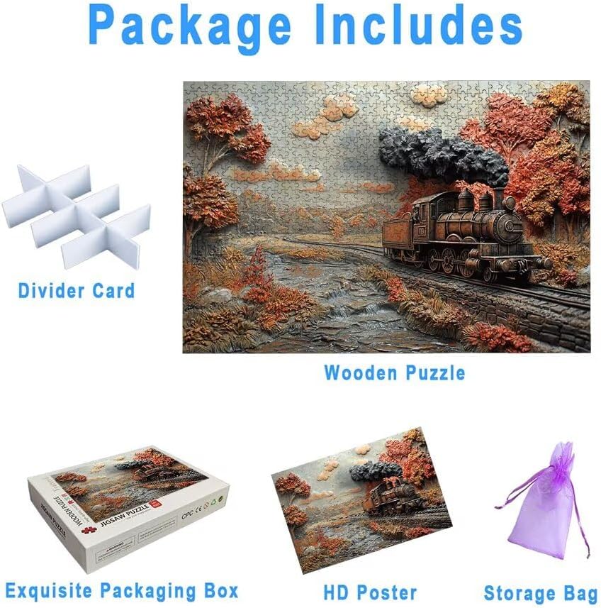 Janod Red Autumn Puzzle - 2000-Piece Moonlit Island Art