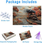 Janod Red Autumn Puzzle - 2000-Piece Moonlit Island Art