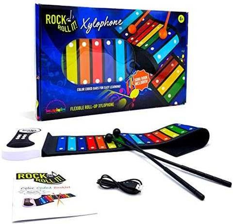 Rainbow Xylophone - Roll-Up 22-Bar Music Pad