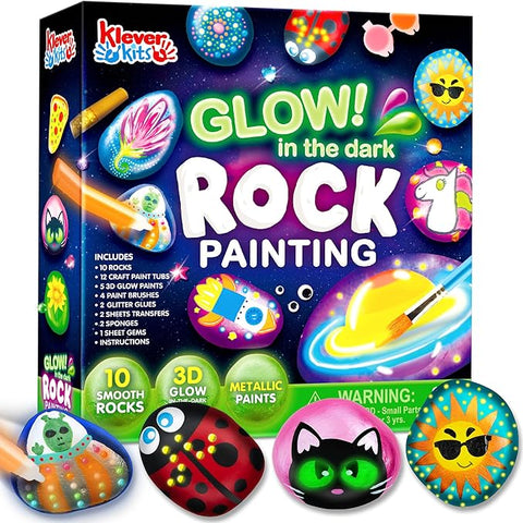 Rock Painting Kit- Glow in The Dark Rock Kit