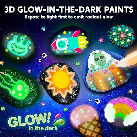 Rock Painting Kit- Glow in The Dark Rock Kit
